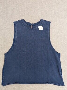 NWT Anthro Women's Navy Sleeveless Muscle Tank Top